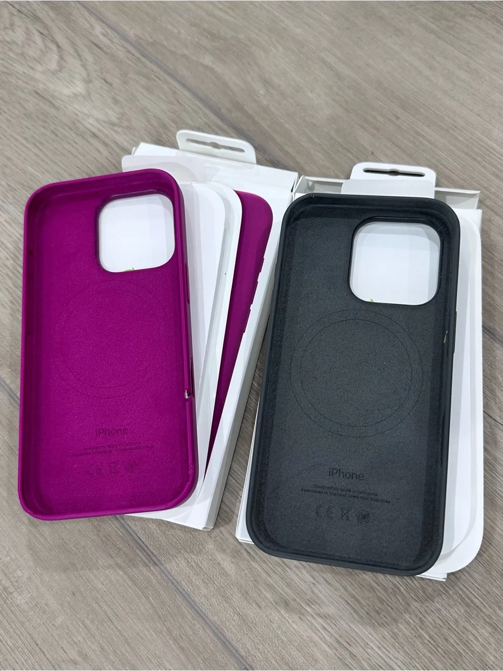 Magsafe iPhone 16 Pro Original‌ Silicone Magnetic Case Fuchsia Pink,Grey, white